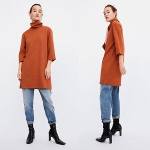 Zara Trafaluc burnt orange turtleneck tunic